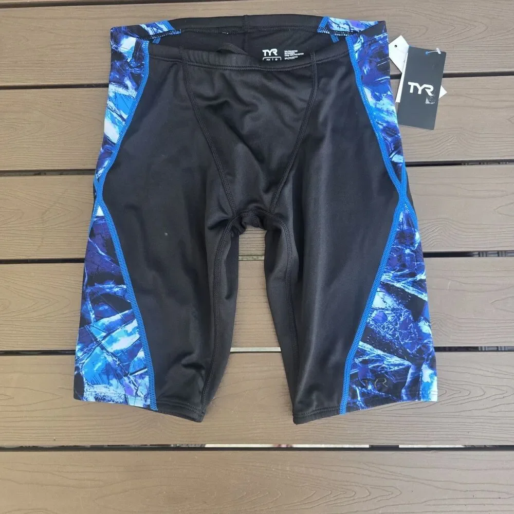 TYR Durafast Elite Men's Blue Ice Blade Jammer SZ 32 New
